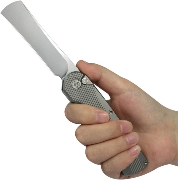 KUB380A_add_03 KB Knives Ikul Button Lock Folding Knife 3.38" M390 Blade Gray Titanium