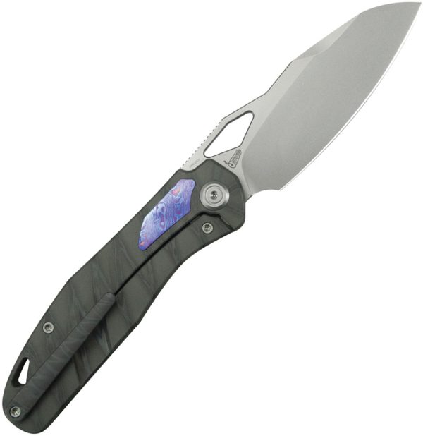 KB Knives Sudden Framelock Flame Folding Knife CPM-20CV 3.5"
