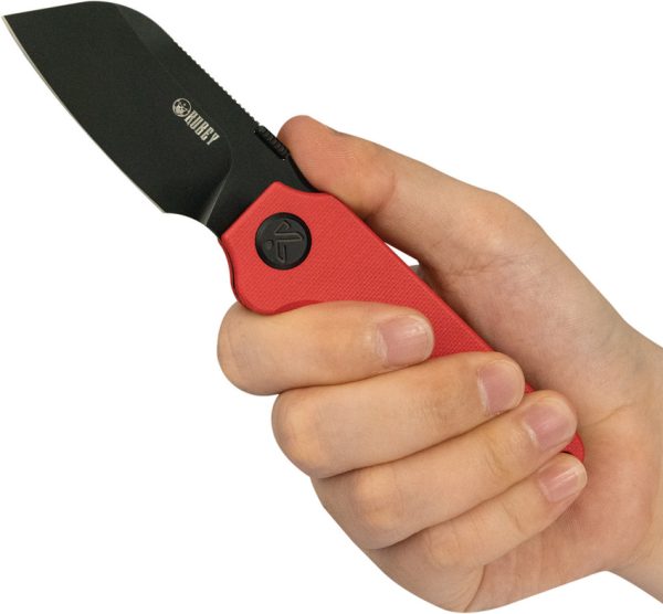 Kubey Boxer Linerlock Folding Knife 2.5" Red G10