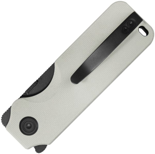 Kubey Boxer Linerlock Folding Knife 2.5" Blade White G10
