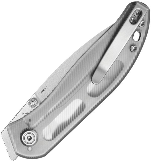 Kubey SNUG Folding Knife 3" 14C28N Linerlock Clear Handle