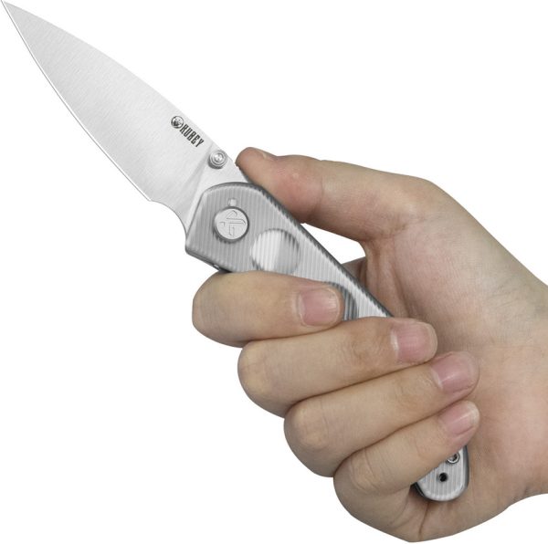 Kubey SNUG Folding Knife 3" 14C28N Linerlock Clear Handle