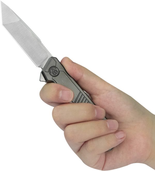 KB Knives Yondu Double Detent Lock Folding Knife 2.88" M390 Tanto Black DLC