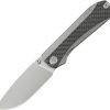 KB Knives Zephyr Folding Knife 3.75" M390 Linerlock Gray Titanium