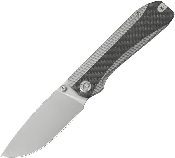 KB Knives Zephyr Folding Knife 3.75" M390 Linerlock Gray Titanium