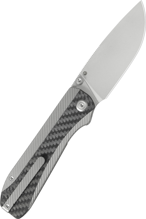 KB Knives Zephyr Folding Knife 3.75" M390 Linerlock Gray Titanium