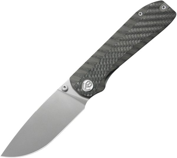 KB Knives Zephyr Linerlock Folding Knife 3.75" M390 Flame Ti/CF