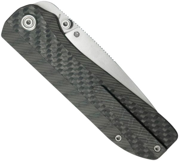 KB Knives Zephyr Linerlock Folding Knife 3.75" M390 Flame Ti/CF