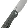 KB Knives Zephyr Linerlock Folding Knife 3.75" M390 Flame Ti/CF
