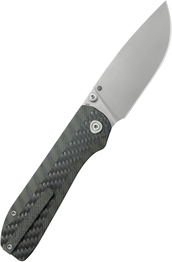 KB Knives Zephyr Linerlock Folding Knife 3.75" M390 Flame Ti/CF