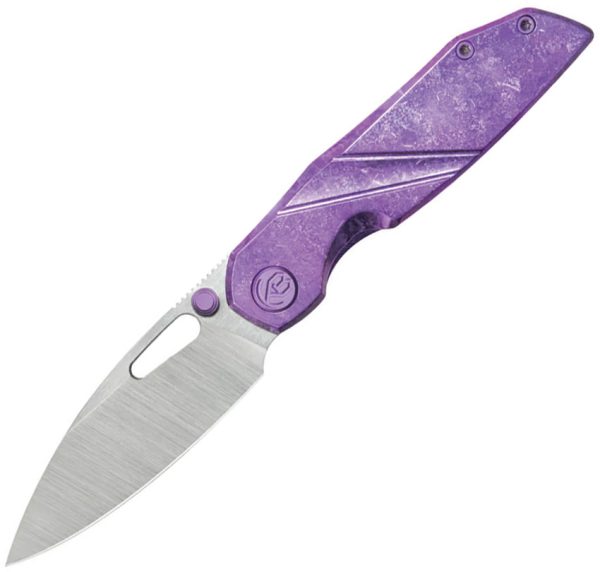 KUB457D KB Knives Sear Framelock 3" S90V Purple Titanium Folding Knife