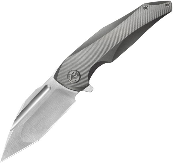 KUB458A KB Knives Navigator Framelock 3.38" Bohler M390 Gray Titanium