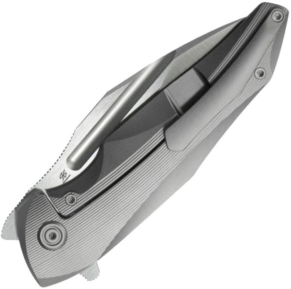 KUB458A_add_01 KB Knives Navigator Framelock 3.38" Bohler M390 Gray Titanium
