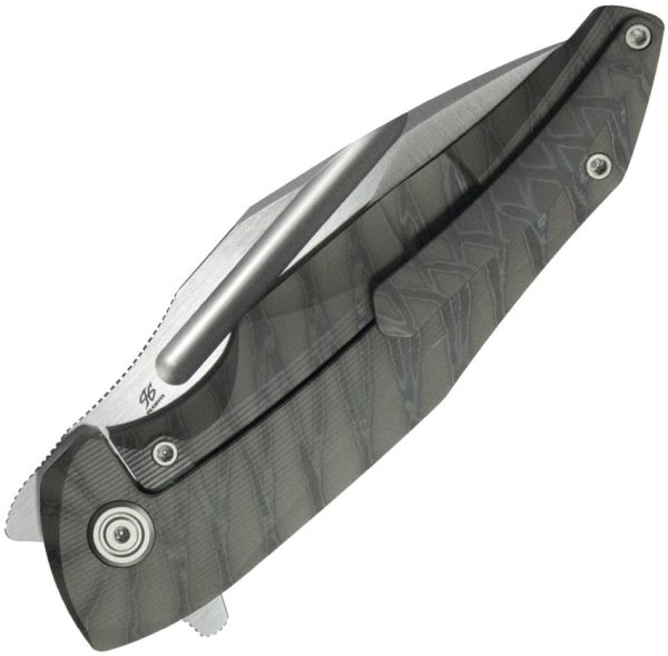 KUB458B_add_01 KB Knives Navigator Framelock Folding Knife 3.38" M390 Flame Titanium