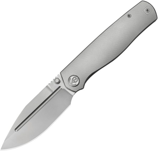 KB Knives Albatross Framelock 3.75" Bohler M390 Gray Titanium Folding Knife