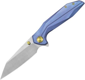 KB Knives Nova Framelock Blue Ti Folding Knife