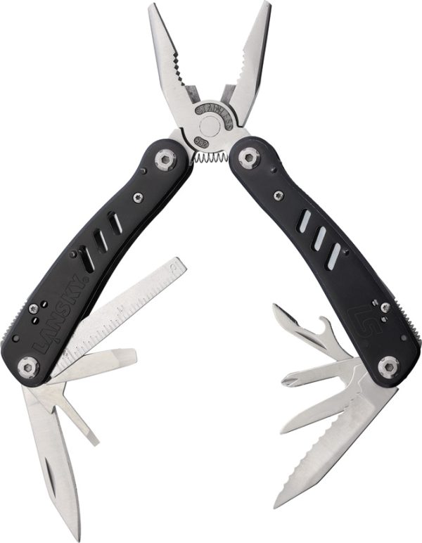 Lansky LMT100B Multi-Tool 4.13" Closed Black with Sheath