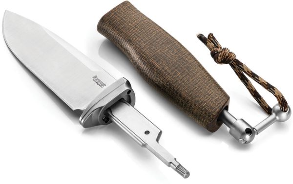 LionSTEEL ACHA Fixed Blade Green Micarta M390 Stainless