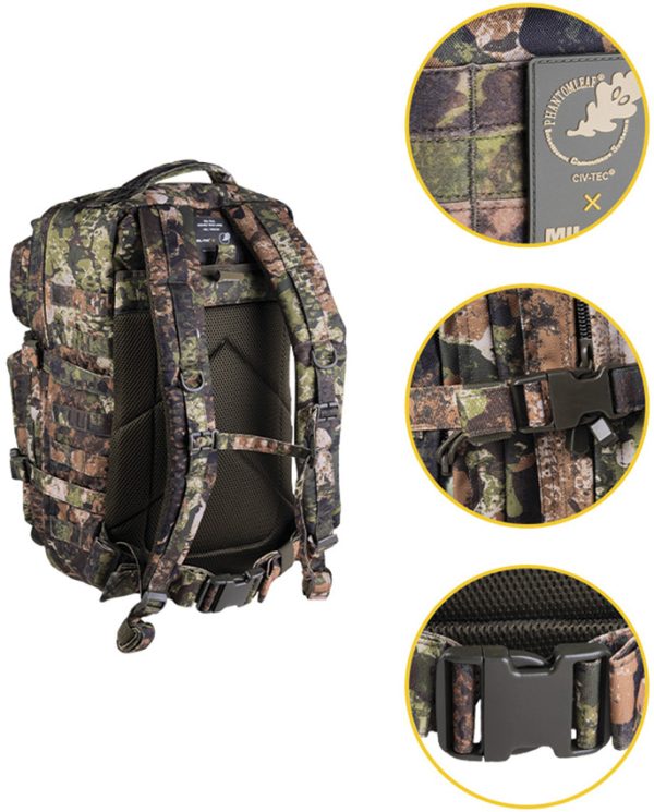 Mil-Tec Assault Backpack Large 36L CIV-TEC WASP Camo