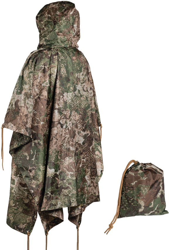 Mil-Tec Z2 Ripstop Wet Weather Poncho with Stuff Sack