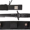 Mil-Tec German Combat Knife 6.5" Tanto 440A Stainless Black