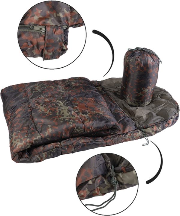 Mil-Tec Flecktarn Commando Sleeping Bag 15°F Comfort