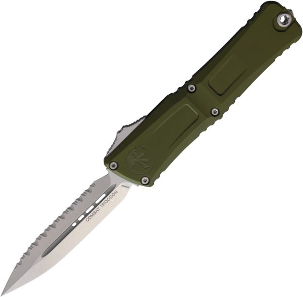 Microtech Combat Troodon DE Gen III Auto 4" M390MK Serrated Green