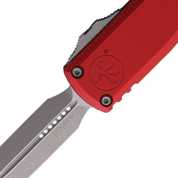 Microtech UTX-85 D/E Gen IV OTF Auto Folding Knife Red M390MK