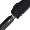 Microtech UTX-85 D/E Gen IV OTF Auto Knife - 3.13" Two-Tone M390 Dagger Blade, Black Aluminum Handle