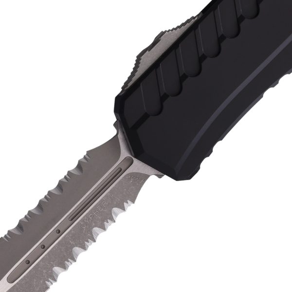 Microtech Cypher II D/E OTF Auto Folding Knife 3.5" Apocalyptic Blade