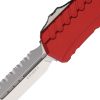 Microtech Cypher II D/E OTF Auto 3.5" M390 Stonewash Red