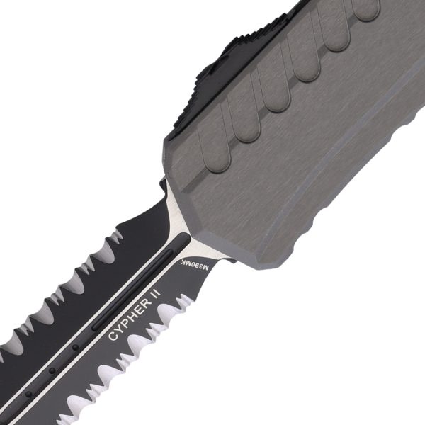 Microtech Cypher II D/E OTF Auto Folding Knife 3.5" M390MK Blade Gray