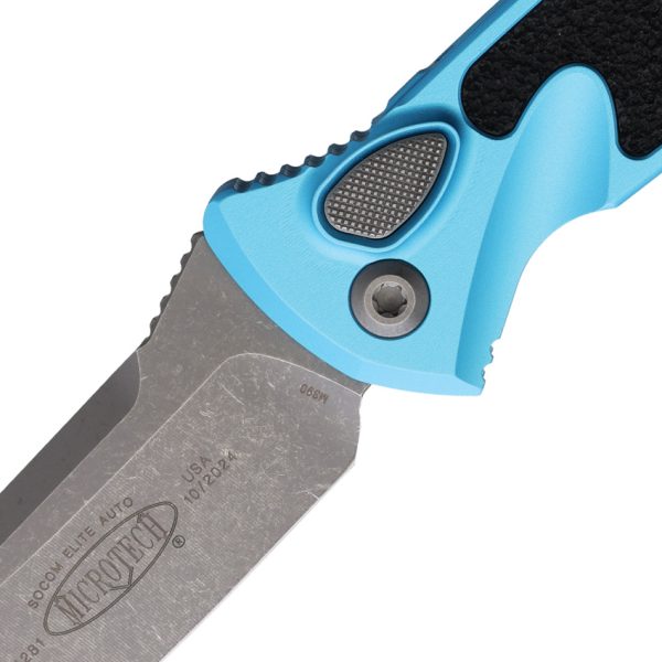 Microtech Socom Elite Button Lock Auto Folding Knife 4" Apocalyptic Blade