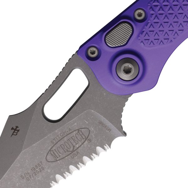 MCT16911APPU_add_01 Microtech Stitch Automatic Folding Knife 3.75" Purple