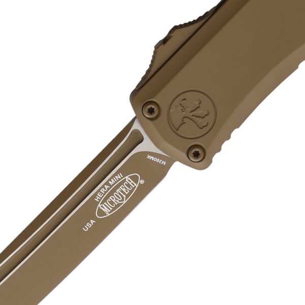 Microtech Hera II Mini T/E OTF Auto Folding Knife 3" M390MK Tanto Dark Earth