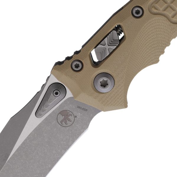 Microtech Amphibian S/E Ram-Lok Tan Folding Knife 4" Apocalyptic M390MK
