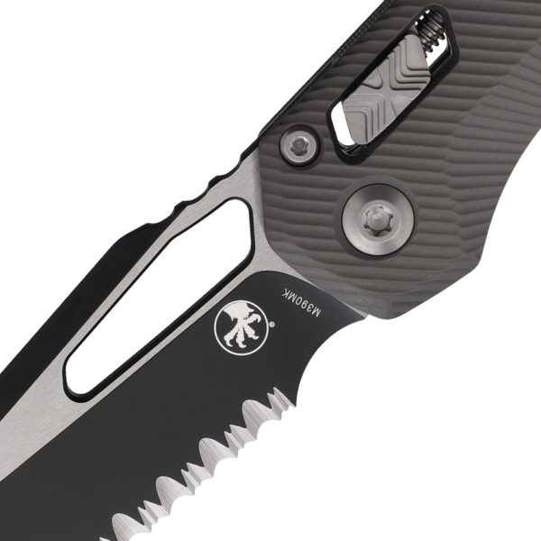 Microtech MSI Ram-Lok FS 3.75" Serrated M390MK Gray Folding Knife