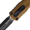 Microtech Dirac D/E OTF Auto Folding Knife 3" Black Dagger Tan