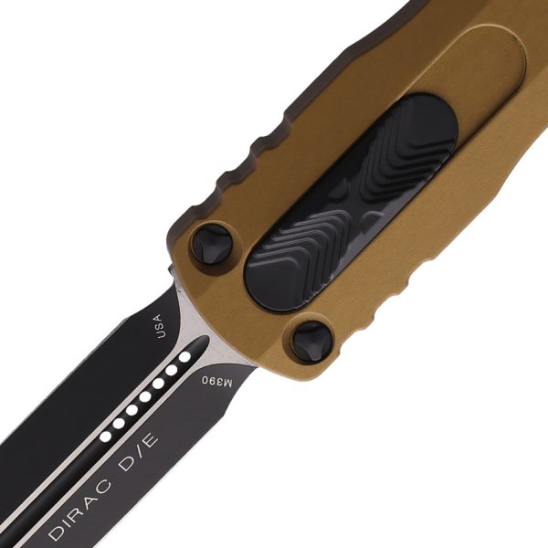 Microtech Dirac D/E OTF Auto Folding Knife 3" Black Dagger Tan