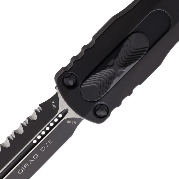 Microtech Dirac D/E OTF 3" Black Serrated Dagger Folding Knife