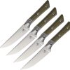 4.5" Steak Set SW OD Green G10