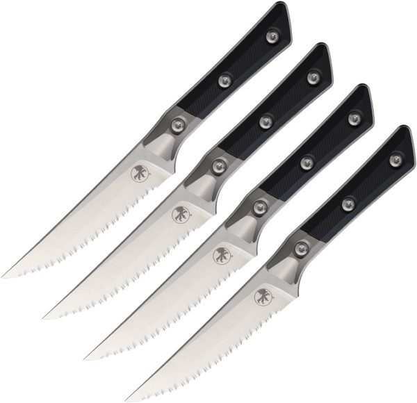 MCT3600B12SETBK 4.5" Steak Set SW FS Black G10