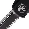 Microtech Hera OTF Automatic Folding Knife 3" Black Partially Serrated