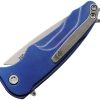 Medford Smooth Criminal Button Lock Folding Knife 3" S45VN Blue Titanium