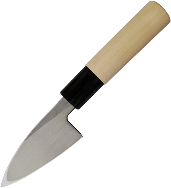 Mikihisa Deba Fixed Blade 3.13" White Steel #2 Poplar Handle