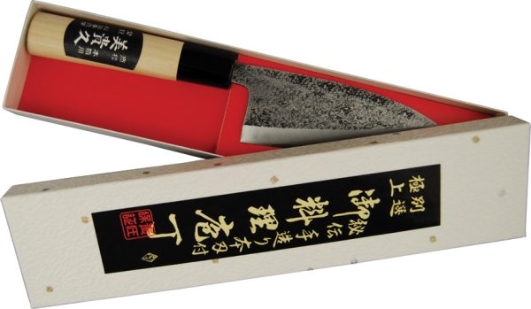 Mikihisa Deba Fixed Blade 3.13" White Steel #2 Poplar Handle