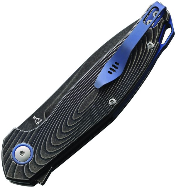 MKM Maniago Goccia Linerlock Folding Knife 3.5" Black M390 Titanium