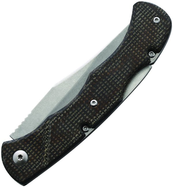 MR585_add_01 Steel Sharp Designs Marbles Lockback Folding Knife 3.5" Stonewash Blade Brown Micarta