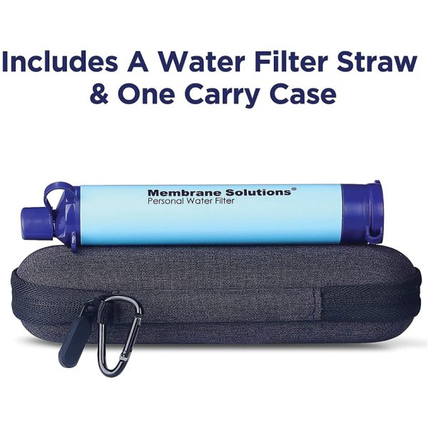 Membrane Solutions Water Filter Straw 1500L Capacity with Case