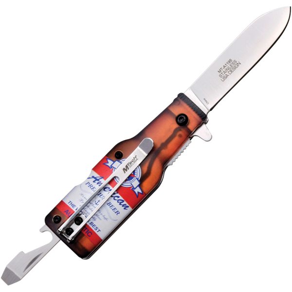 Mtech Bottle Linerlock Assisted Opening Folding Knife 2.5" Blade
